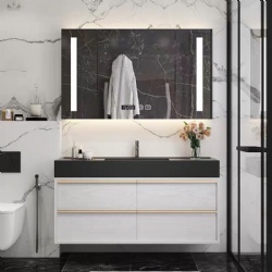 European market design modular homes cabinet poland solid wood bathroom vanity