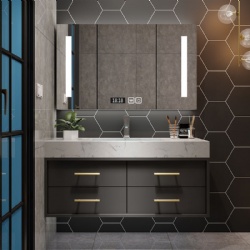 European market design modular homes cabinet poland solid wood bathroom vanity