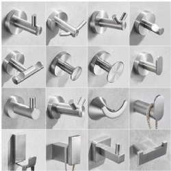 Hot sale shower room square design sus304 stainless steel 4pcs/set bathroom accessories set