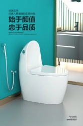 New One piece Toilet Bowl P-Trap Flushing Rimless Toilet Ceramic